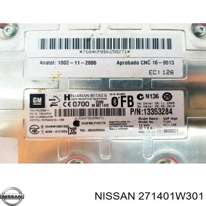 271401W301 Nissan/Infiniti Радіатор опалювача салону