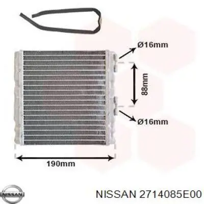 2714085E00 Nissan/Infiniti Радіатор опалювача салону