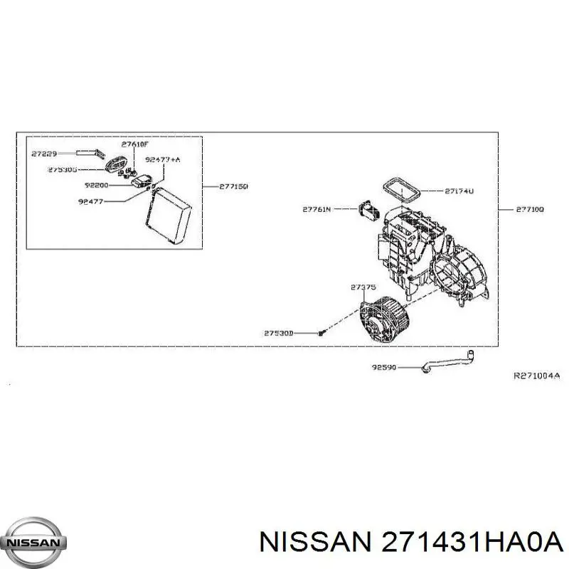  Nissan/Infiniti 271431HA0A ціна, від 11.91 USD