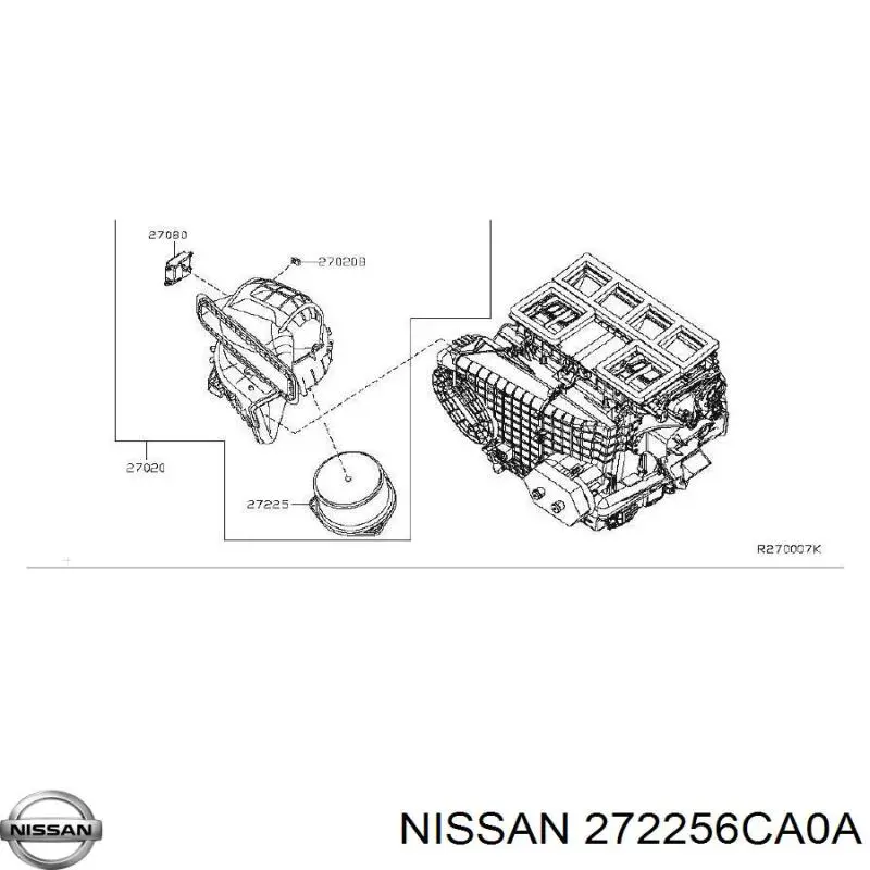 Двигун вентилятора пічки (обігрівача салону) Nissan/Infiniti 272253TA1A ціна, від 24.86 USD