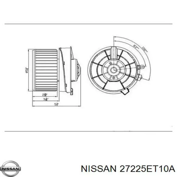Двигун вентилятора пічки (обігрівача салону) Nissan/Infiniti 27225ET10A ціна, від 35.78 USD