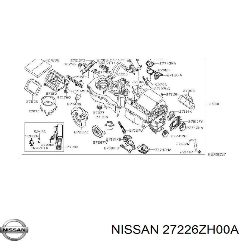 272269FE0A Nissan/Infiniti Електромотор пічки