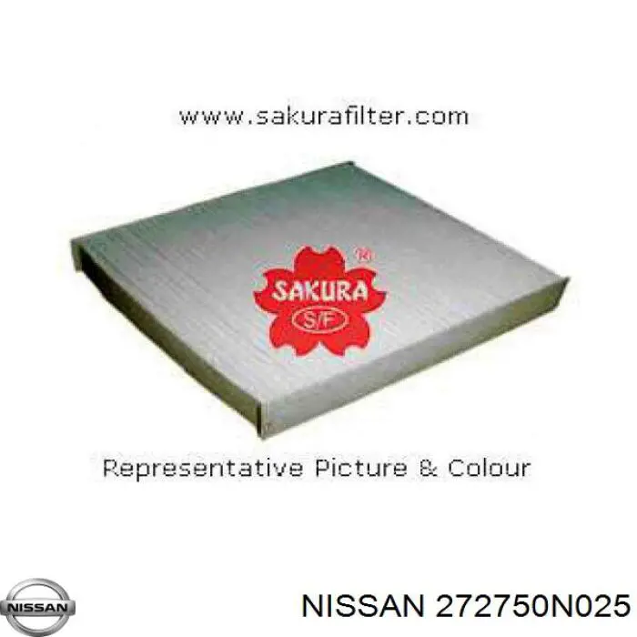 Фільтр повітряний обігрівача Nissan/Infiniti 272750N025 ціна, від 4.62 USD