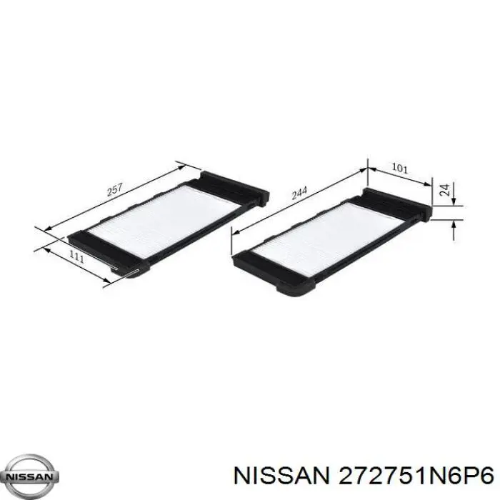272751N6P6 Nissan фільтр салону