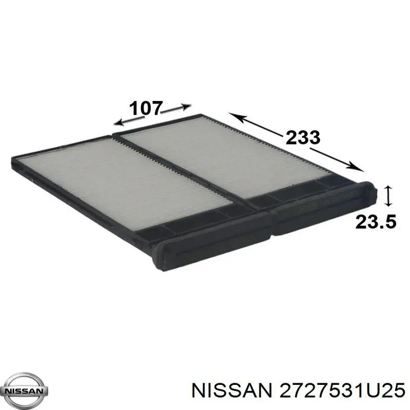 Фільтр салону 2727531U25 Nissan/Infiniti