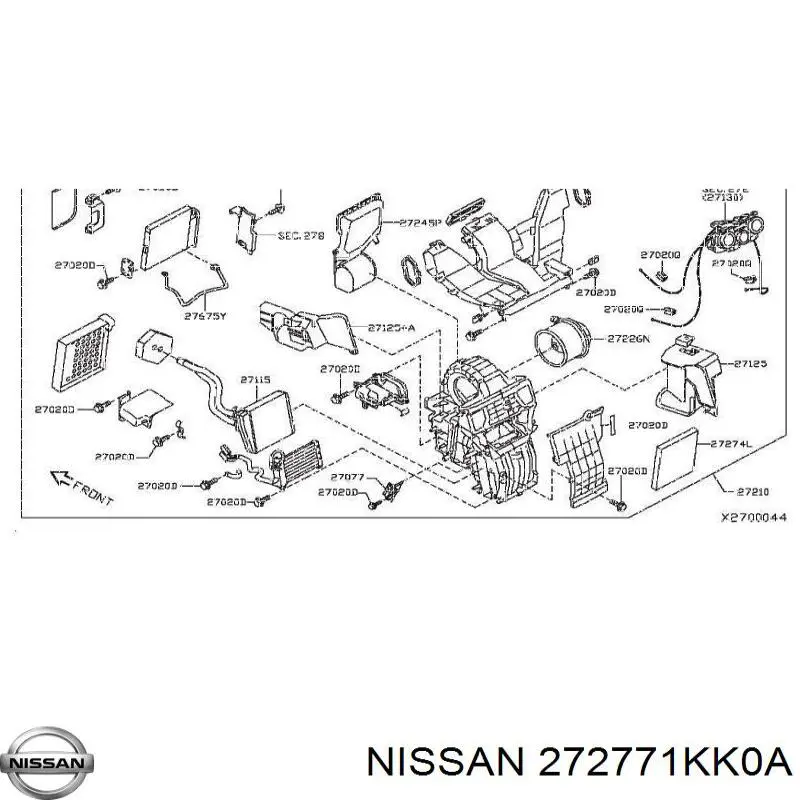 Фільтр повітряний обігрівача Nissan/Infiniti 272771KK0A ціна, від 3.87 USD