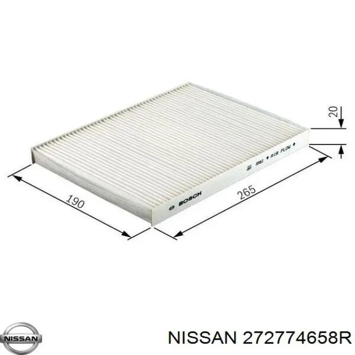 272774658R Nissan/Infiniti Внутрішньосалонний фільтр