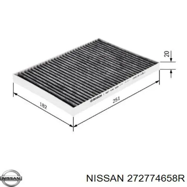 Фільтр повітряний обігрівача Nissan/Infiniti 272774658R ціна, від 6.84 USD