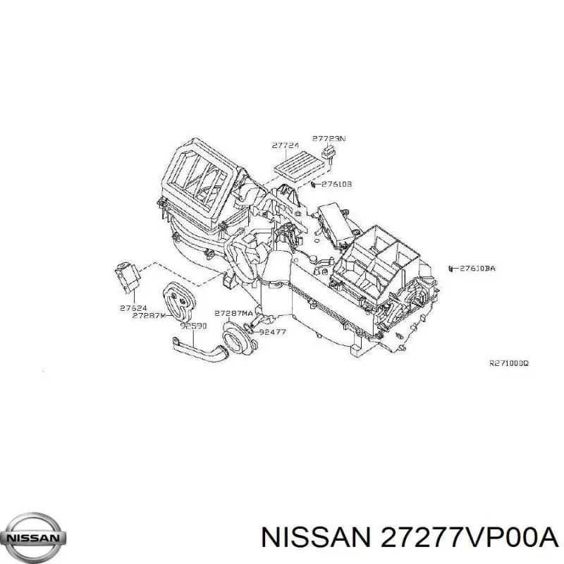 Фільтр салону 27277VP00A Nissan