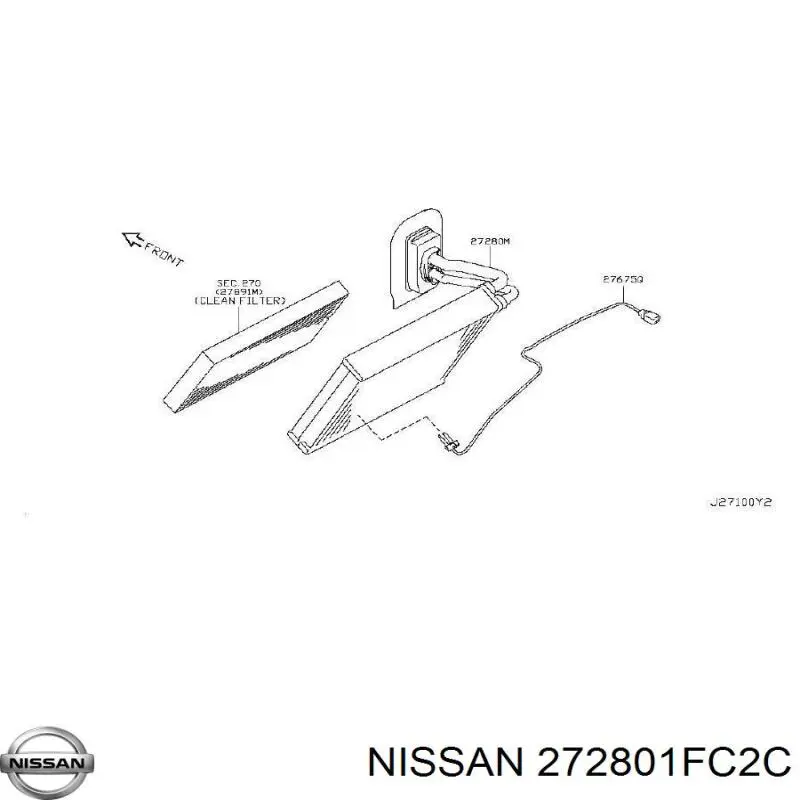 Випаровувач кондиціонера Nissan/Infiniti 272801FC2C ціна, від 98.56 USD