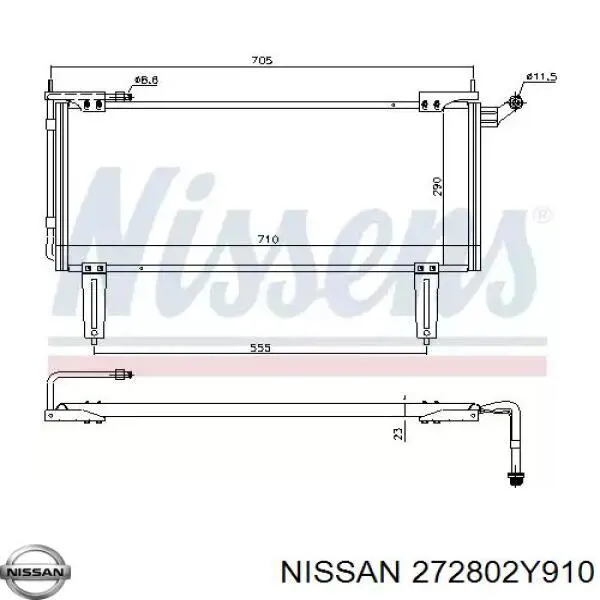 Випаровувач кондиціонера Nissan/Infiniti 272802Y910 ціна, від 63.35 USD