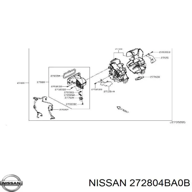 Випаровувач кондиціонера Nissan/Infiniti 272804BA0B ціна, від 31.64 USD