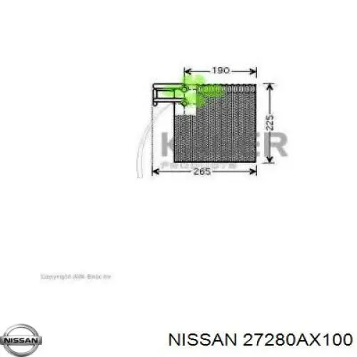 Купити 27280AX100 Nissan/Infiniti Радіатор опалювача салону