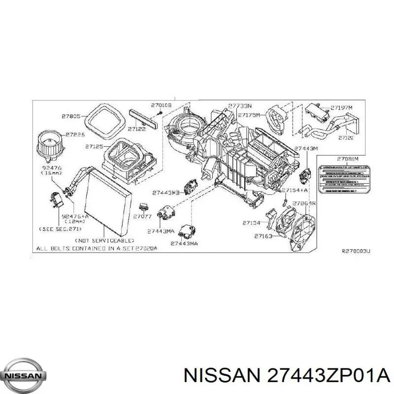 Двигун заслінки печі Nissan/Infiniti 27443ZP01A ціна, від 19.61 USD