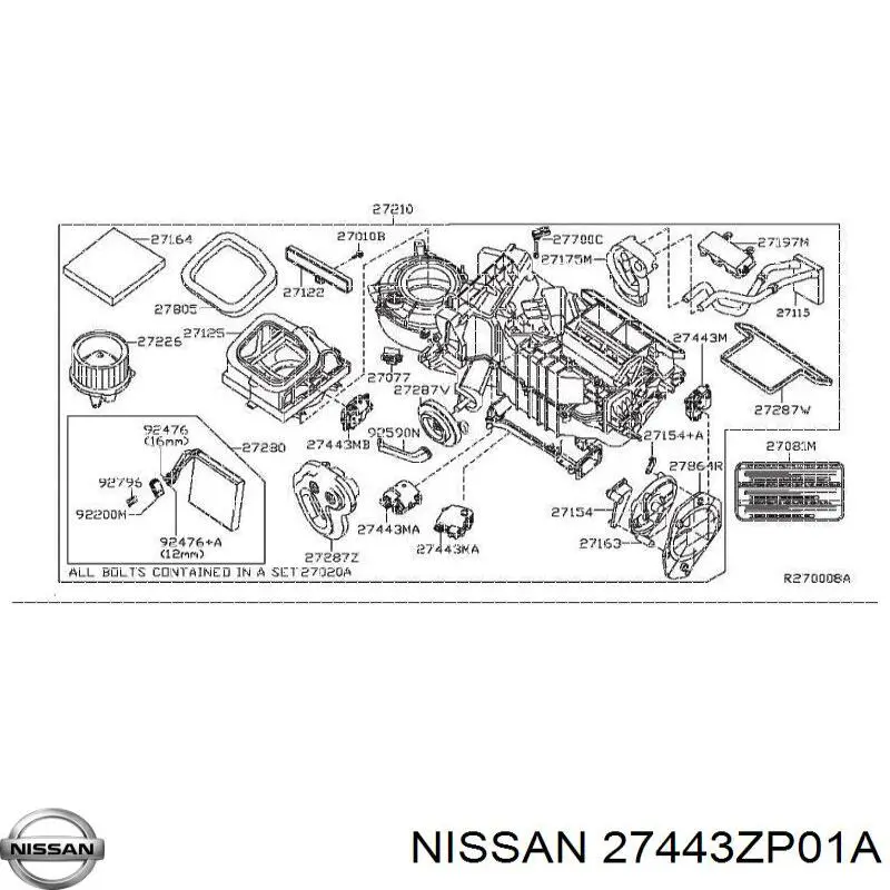 27443ZP01A Nissan/Infiniti Мотор заслінки печі