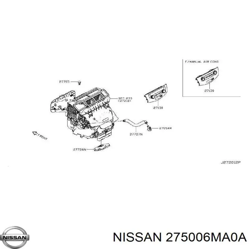 275006MA0A Nissan/Infiniti Механізм управління кондиціонером