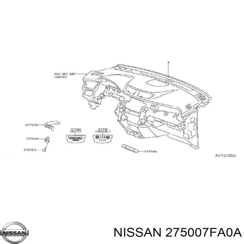 Регулятор вентилятора обігрівача Nissan/Infiniti 275007FA0A ціна, від 12.71 USD