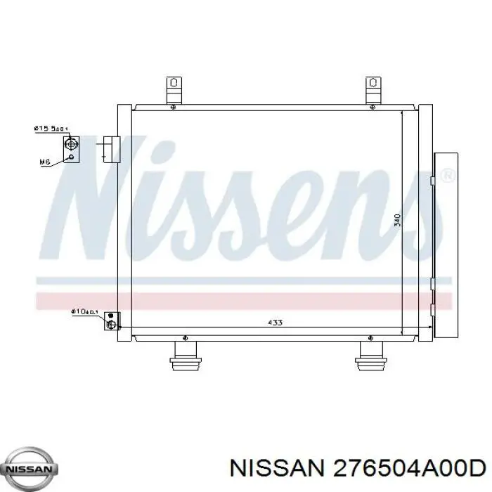 Купити 276504A00D Nissan/Infiniti Радіатор системи охолодження кондиціонера