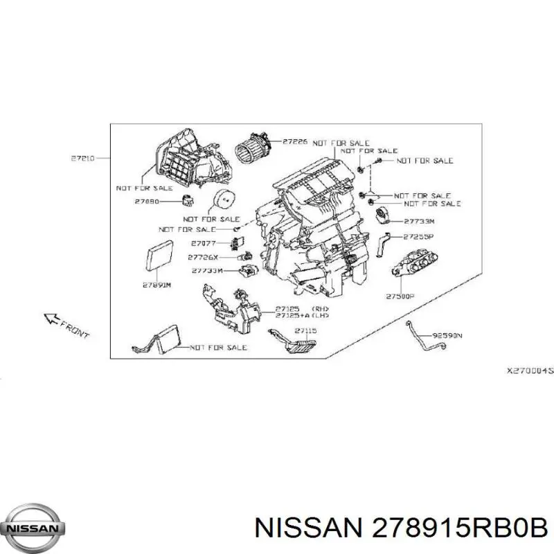 Купити 278915RB0B Nissan/Infiniti Фільтр салону вугільний