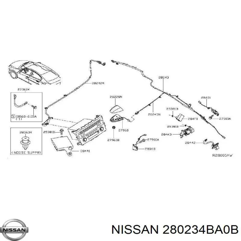  280234BA0B Nissan