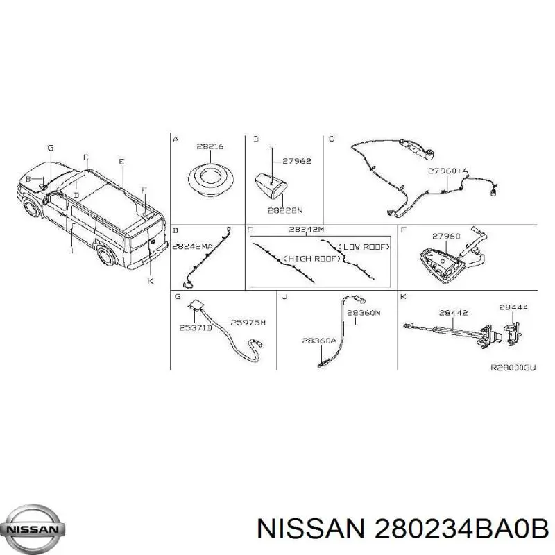  Nissan/Infiniti 280234BA0B ціна, від 6.33 USD