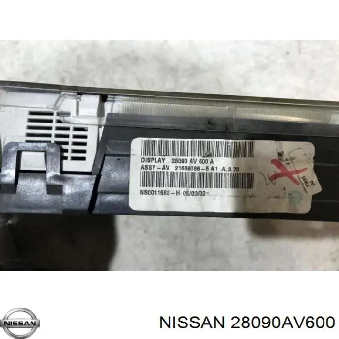 Дисплей багатофункціональний 28090AV602 Nissan