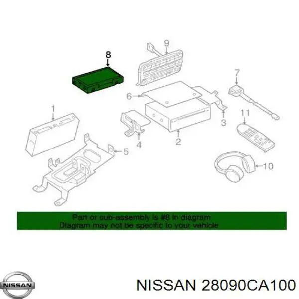 28090CA100 Nissan дисплей багатофункціональний