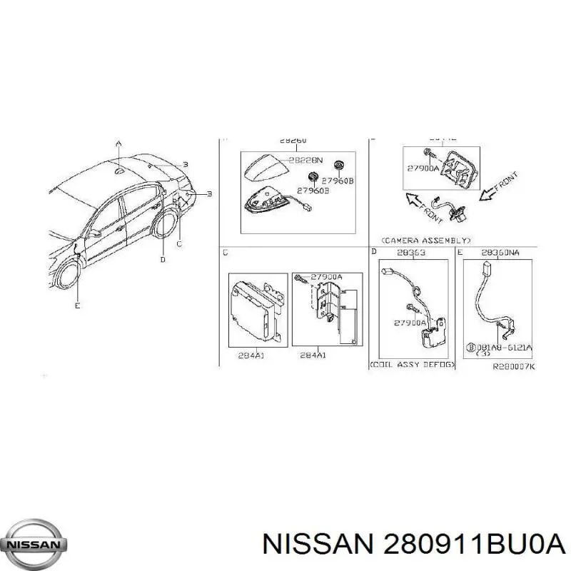 280911BU0A Nissan/Infiniti Дисплей бортового комп'ютера
