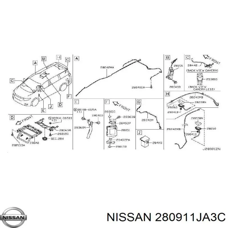 280911JA3C Nissan дисплей багатофункціональний