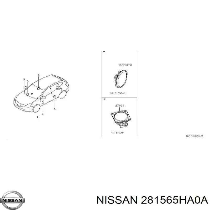 Динамік передньої двері Nissan/Infiniti 281565HA0A ціна, від 11.72 USD