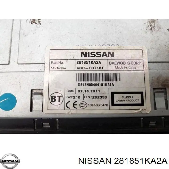 281851KA2A Nissan/Infiniti Магнітола (радіо AM/FM)