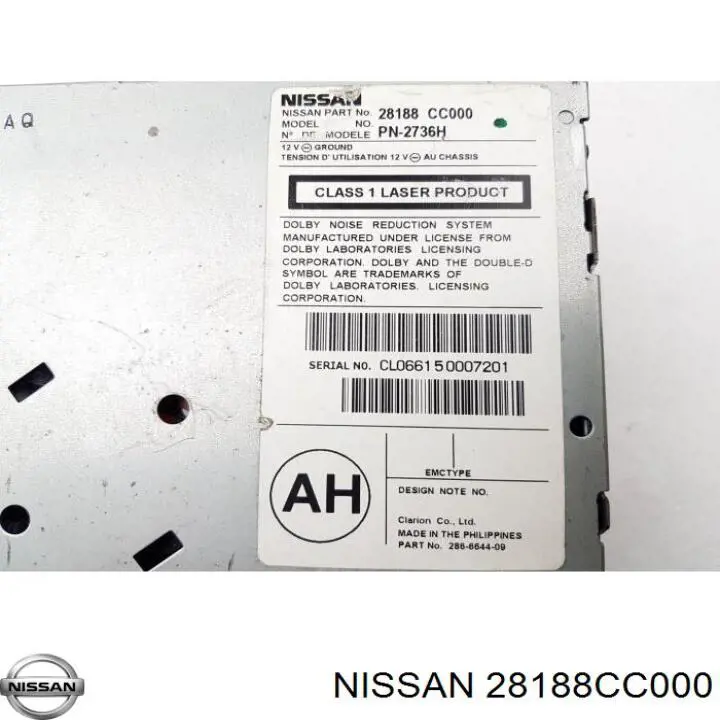 28188CC000 Nissan/Infiniti Магнітола (радіо AM/FM)