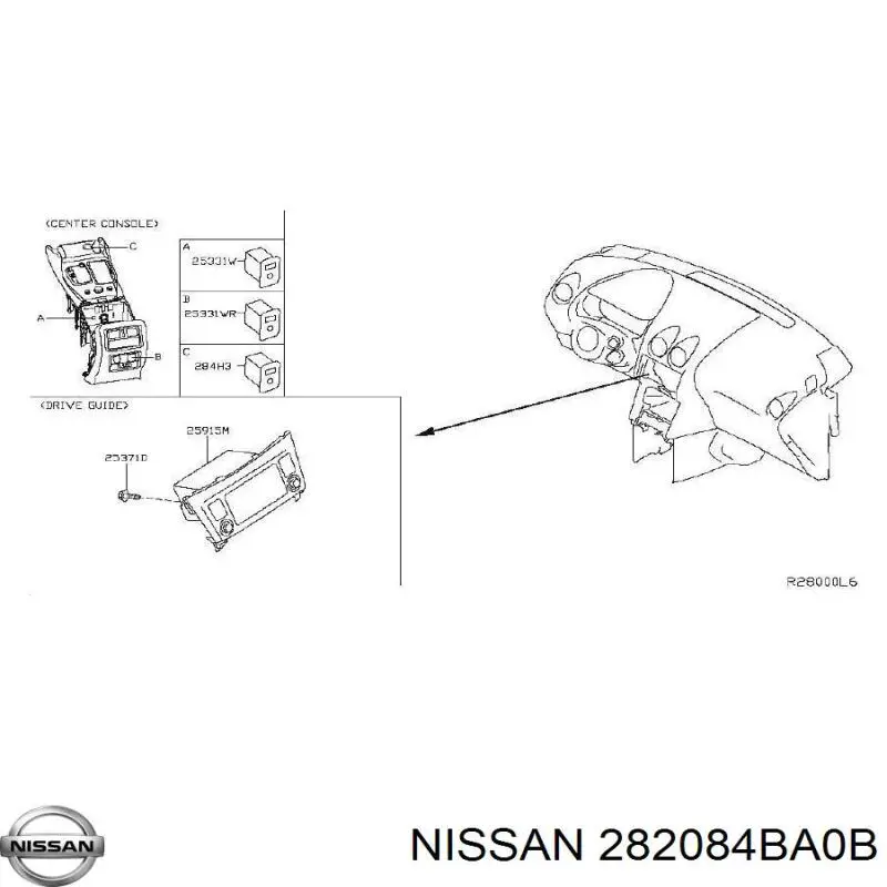 Антена 282084BA0B Nissan/Infiniti
