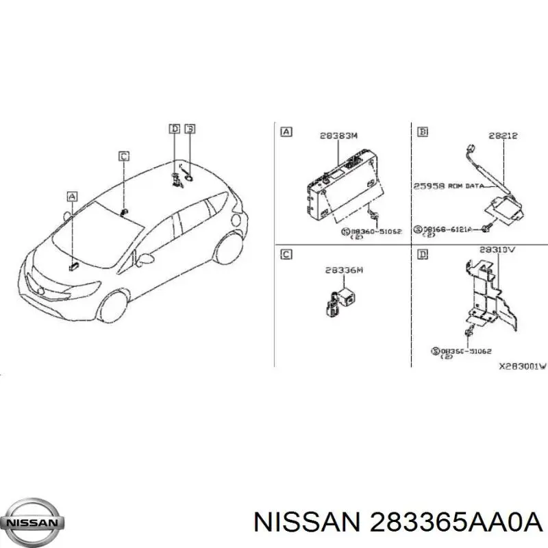  Nissan/Infiniti 283365AA0A ціна, від 11.40 USD