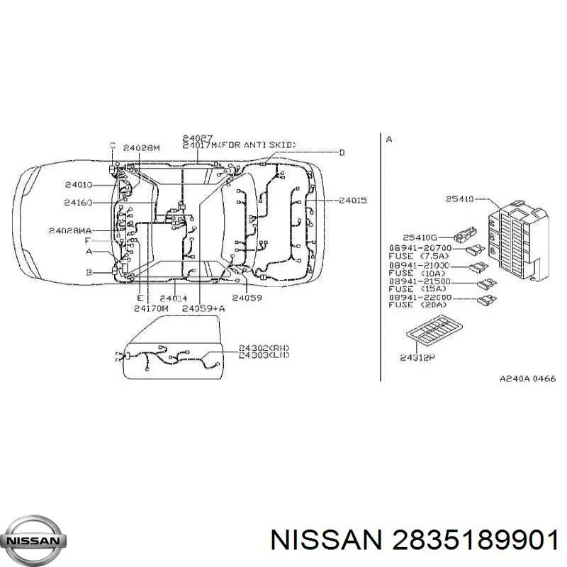  Nissan/Infiniti 2835189901 ціна, від 2.26 USD