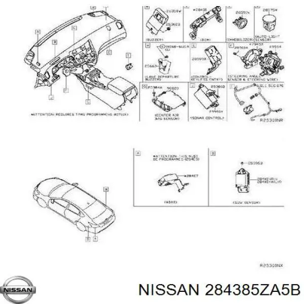 Датчик сигналізації паркування (парктронік), задній Nissan/Infiniti 284385ZA5B ціна, від 16.12 USD