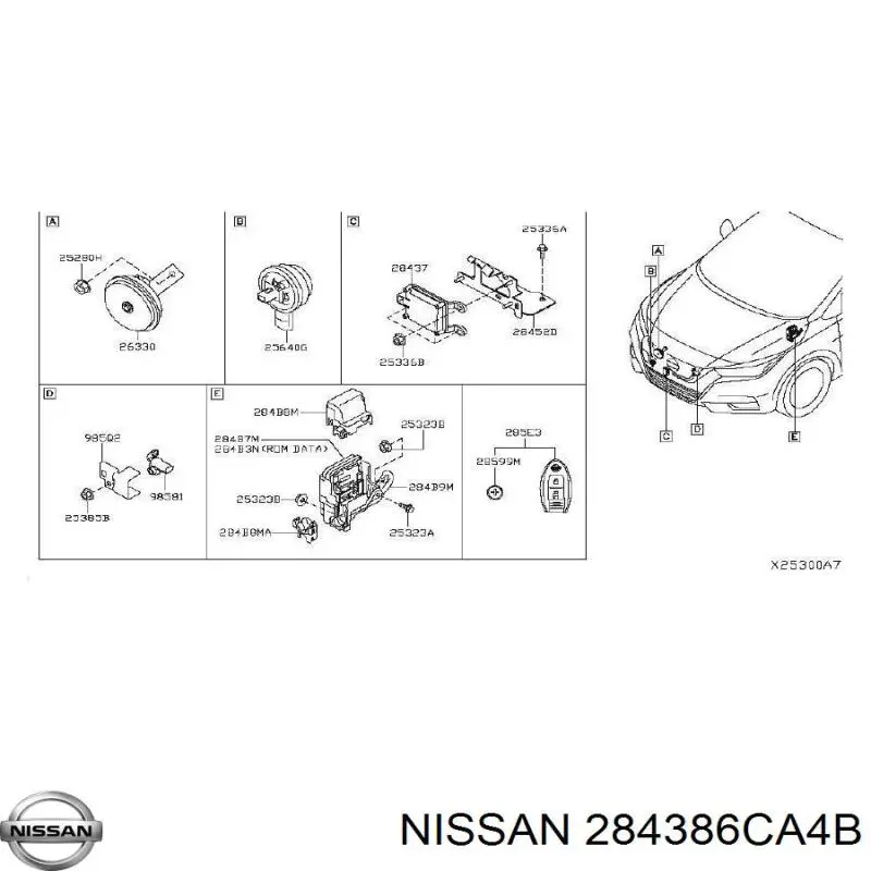 Купити 284386CA4B Nissan/Infiniti 