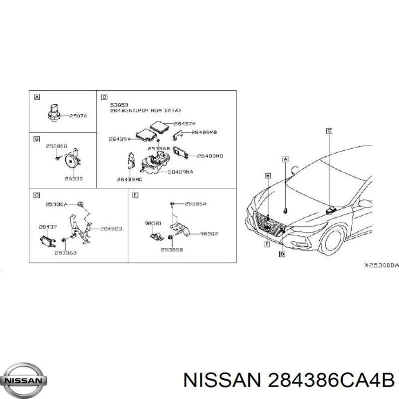  Nissan/Infiniti 284386CA4B ціна, від 49.17 USD