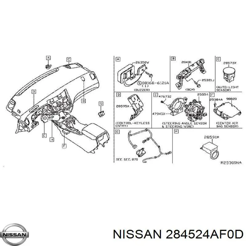  Nissan/Infiniti 284524AF0D ціна, від 16.08 USD