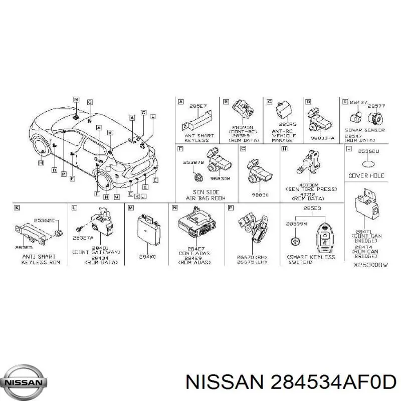  284534AF0D Nissan