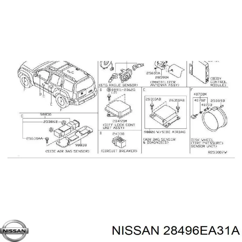 Купити 28496EA31A Nissan/Infiniti Модуль керування роздавальної коробкою