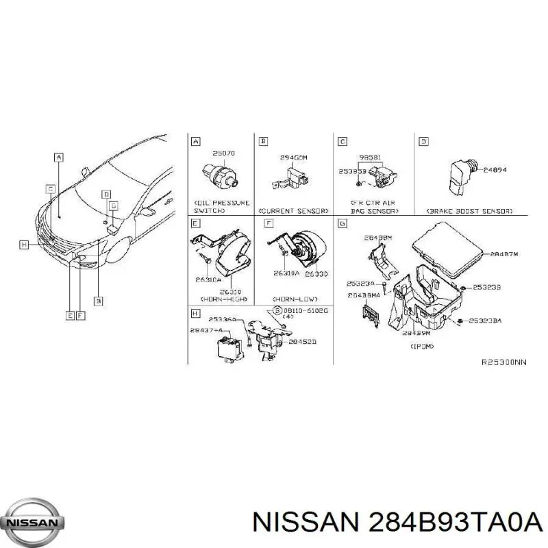  Nissan/Infiniti 284B93TA0A ціна, від 18.81 USD