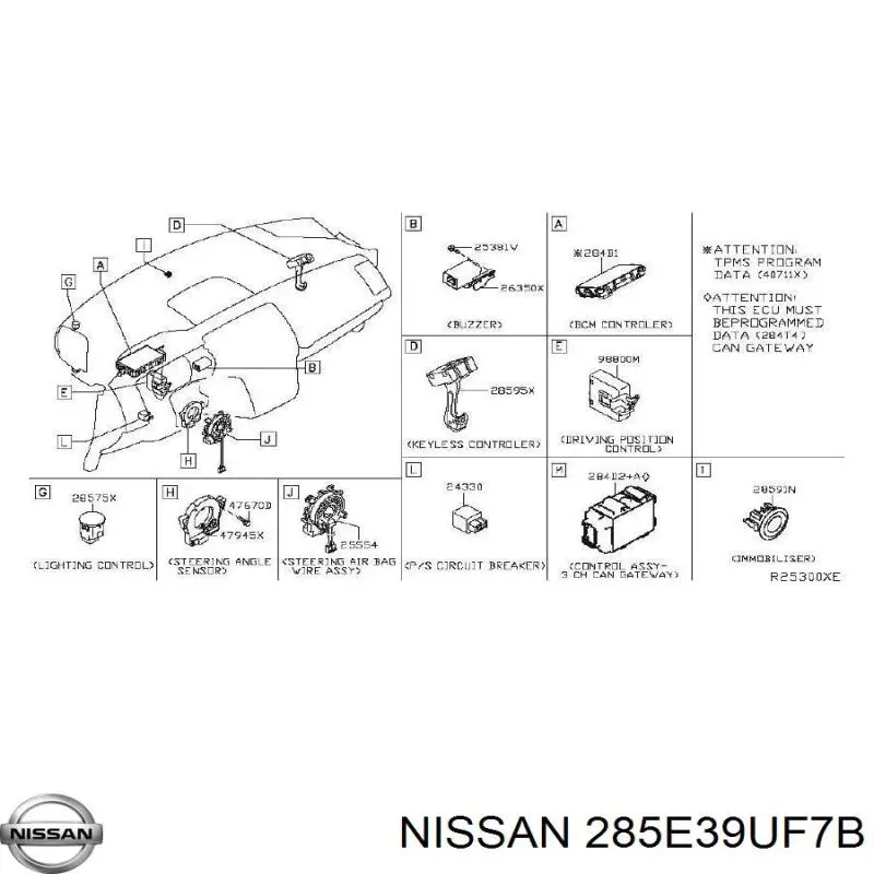  Nissan/Infiniti 285E39UF7B ціна, від 102.10 USD