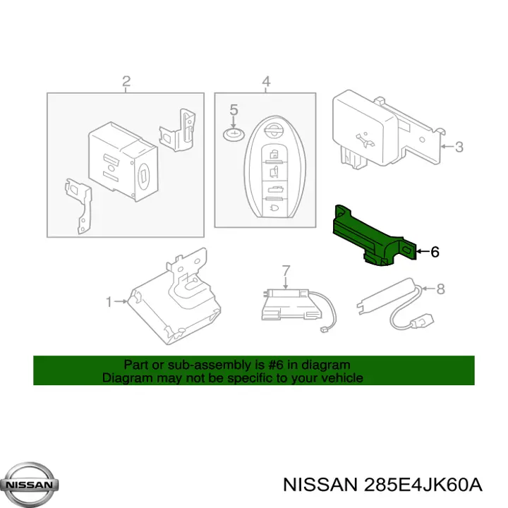 Антена/кільце имобілайзера Nissan/Infiniti 285E4JK60A ціна, від 2.69 USD