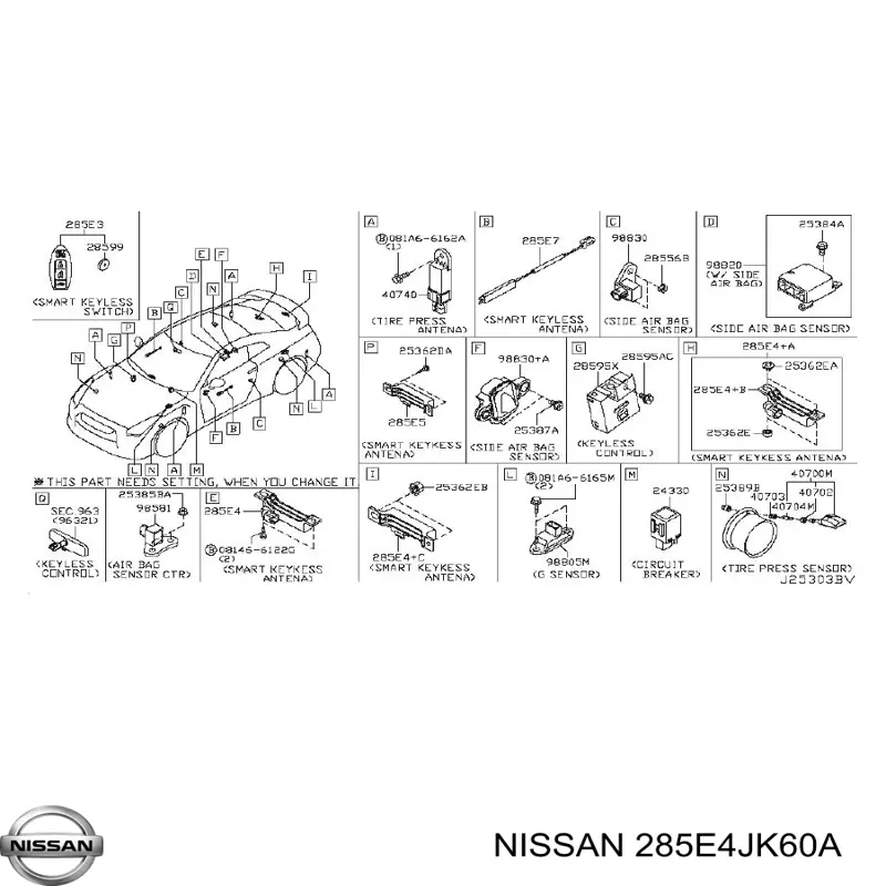 Антена/кільце имобілайзера Nissan Tiida (C13) (Нісан Тііда)