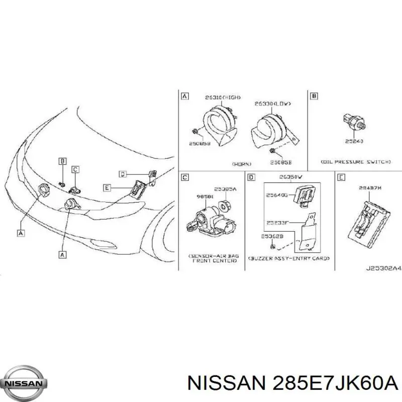  Nissan/Infiniti 285E7JK60A ціна, від 12.15 USD