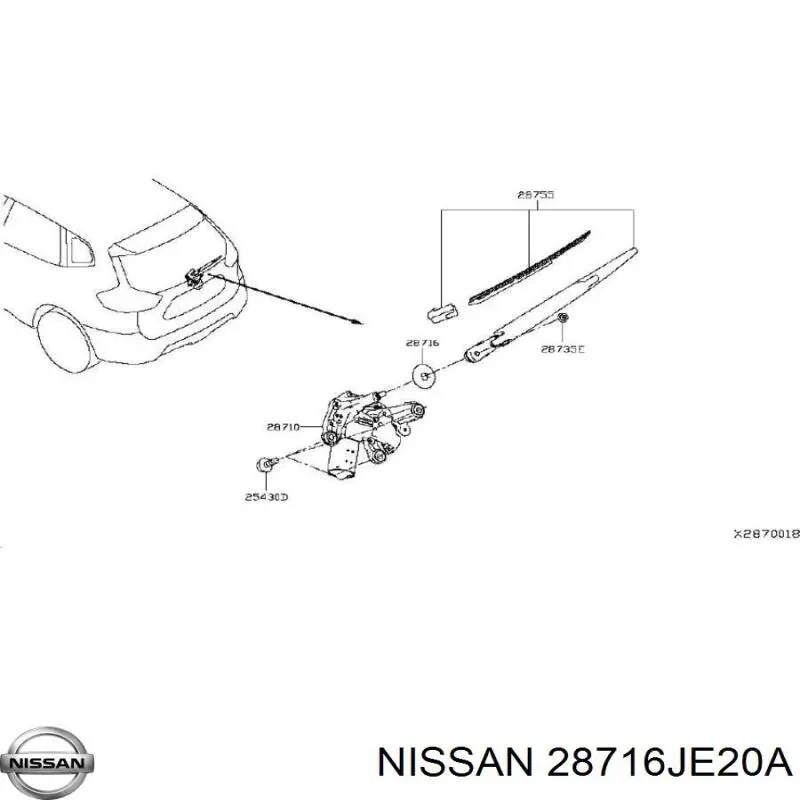 Купити 28716JE20A Nissan/Infiniti 