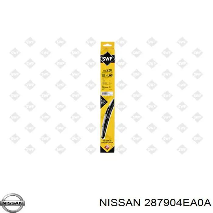 287904EA0A Nissan щітка-двірник заднього скла