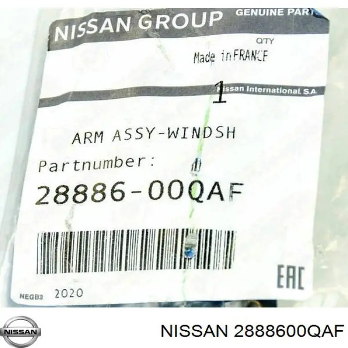 Важіль склоочисника 2888600QAF Nissan/Infiniti