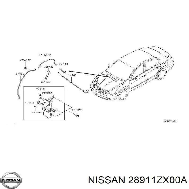 Купити 28911ZX00A Nissan/Infiniti 